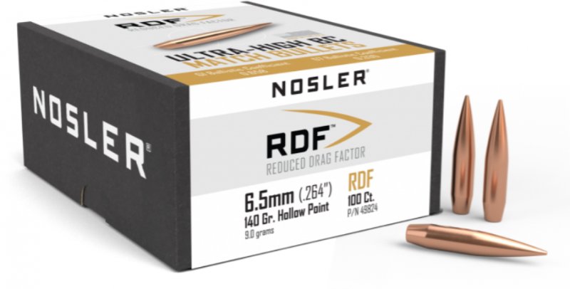 Пули NOSLER 6.5 MM. (.264") 140 GR. RDF (100шт) P/N 49824. В НАЛИЧИИ.