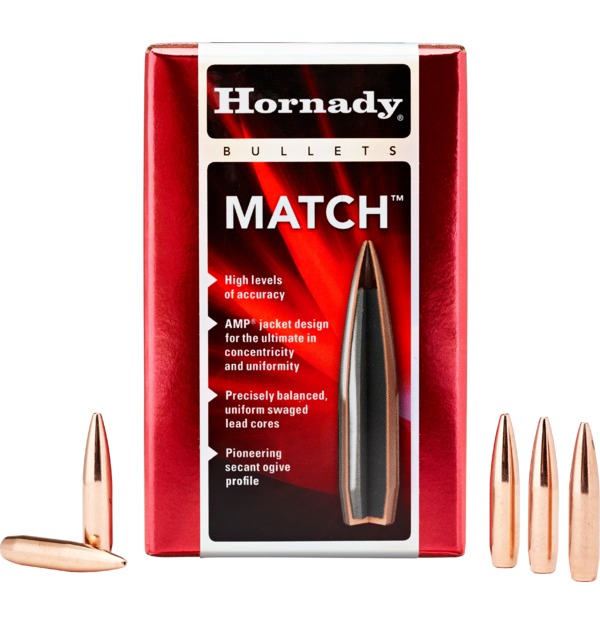 Пули HORNADY 22 CAL. (.224") 52 GR. BTHP MATCH (100шт) P/N 2249. В НАЛИЧИИ.