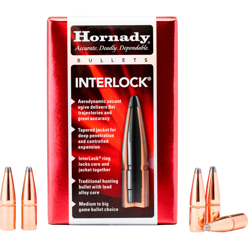 Пули HORNADY 30 CAL. (.308") 165 GR. BTSP Interlock (100шт) P/N 3045. В НАЛИЧИИ.