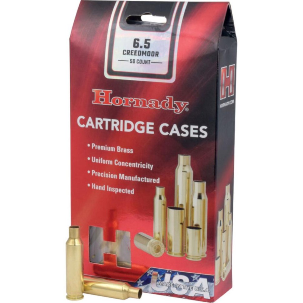 Гильзы HORNADY 6,5 Creedmoor, латунные, без капсюля (50шт) P/N 86281 В НАЛИЧИИ.
