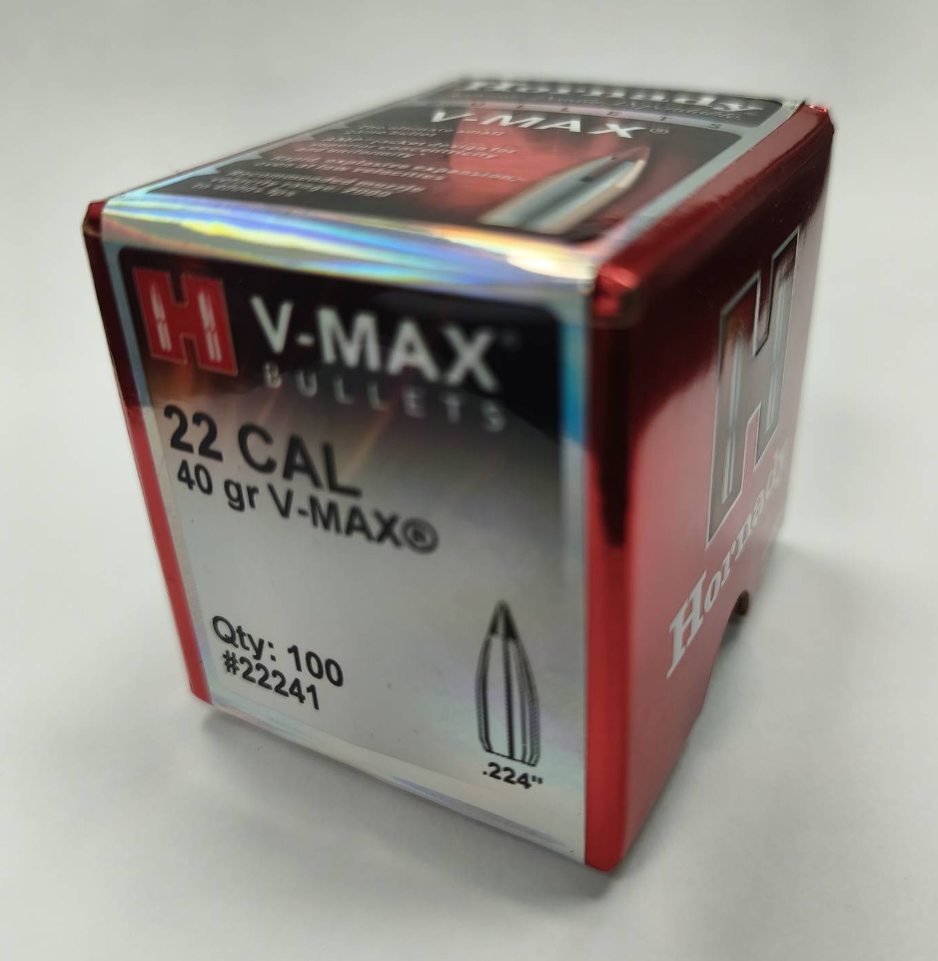 Пули HORNADY 22 клб. (.224") 40 гр. V-MAX (100шт) P/N 22241. В НАЛИЧИИ