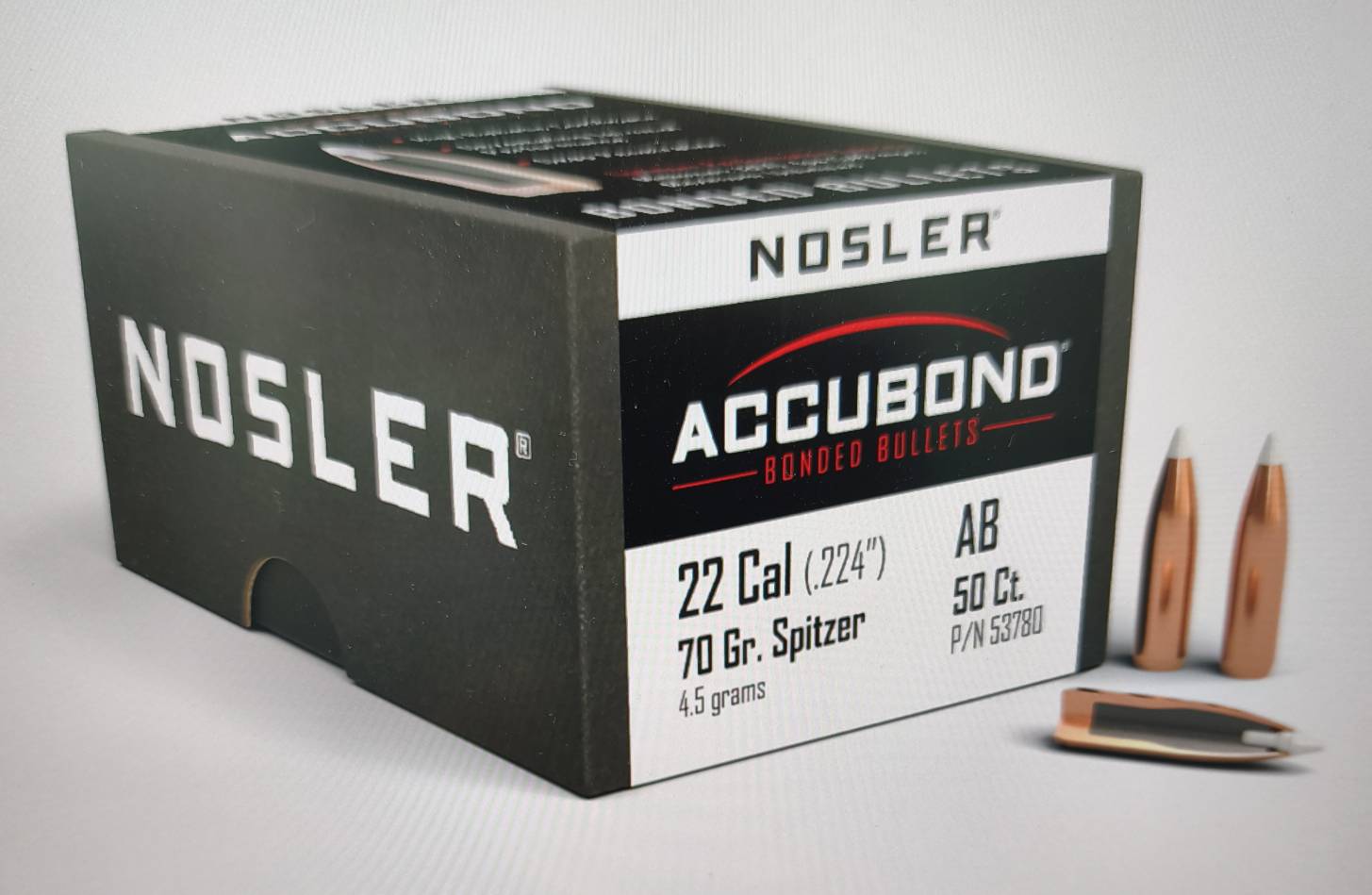 Пули NOSLER 22 клб. (.224") 70 гр. Accubond (100шт) P/N 53780. В НАЛИЧИИ.