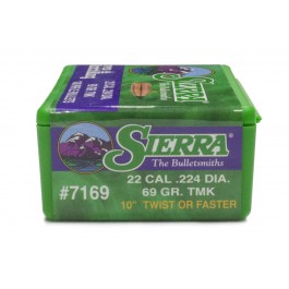 Пули SIERRA 22 клб. (.224") 69 гр. TMK (100шт) P/N 7169. В НАЛИЧИИ.