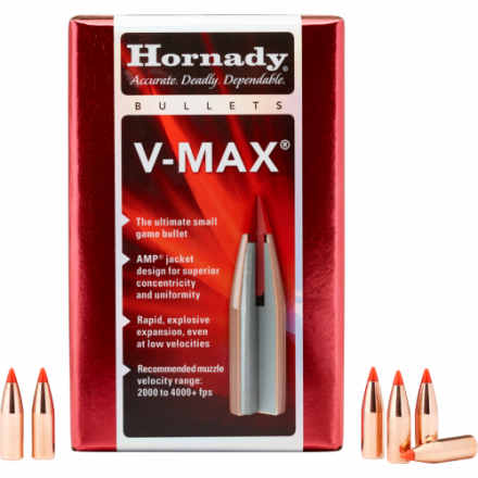 Пули HORNADY .224 60 GR. V-MAX (100шт) P/N 22281. В НАЛИЧИИ.