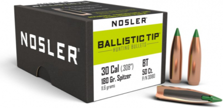 Пули NOSLER 30 CAL. (308/30-06/300Win.) 180GR. BALLISTIC TIP (50шт) P/N 30180. В НАЛИЧИИ.