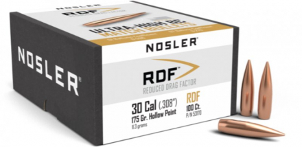 Пули NOSLER 30 CAL. (.308")  175 GR. RDF (100шт) P/N 53170. В НАЛИЧИИ.