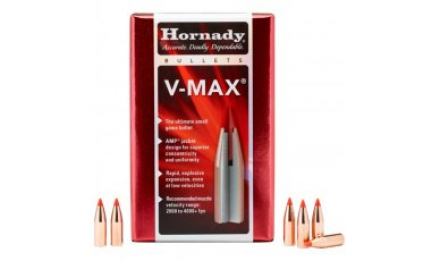 Пули HORNADY 22 CAL. (.224") 55 GR. V-MAX with cannelure (100шт) P/N 22272. В НАЛИЧИИ.