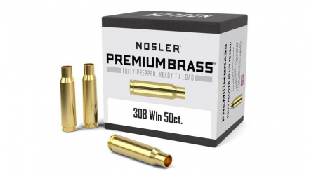 Гильзы Nosler 308 Win. SRP. PREMIUM BRASS. Латунные, без капсюля (50шт).p/n 10225. В НАЛИЧИИ.