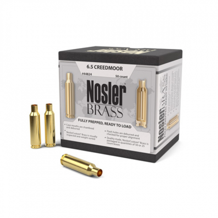 Гильзы  Nosler 6,5 Creedmoor. PREMIUM BRASS. Латунные, без капсюля (50шт). p/n 44824. В НАЛИЧИИ.