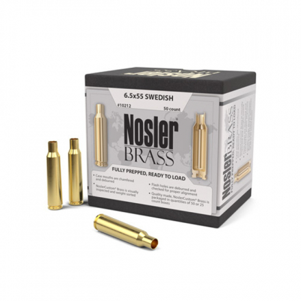 Гильзы Nosler 6,5х55 Swedish. PREMIUM BRASS. Латунные, без капсюля (25шт). p/n 10212. В НАЛИЧИИ.